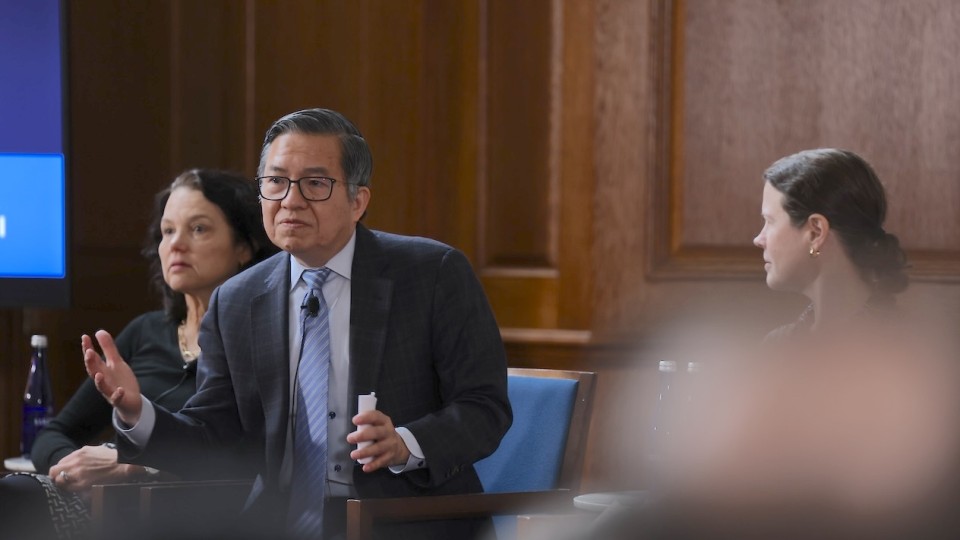 Dean Shih-Fu Chang sits on the panel, "Institutional Visions for AI in Education”