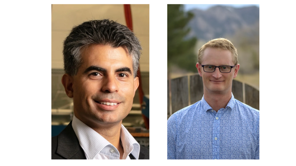 Side-by-side headshots of Carlos Paz-Soldan and Oak Nelson