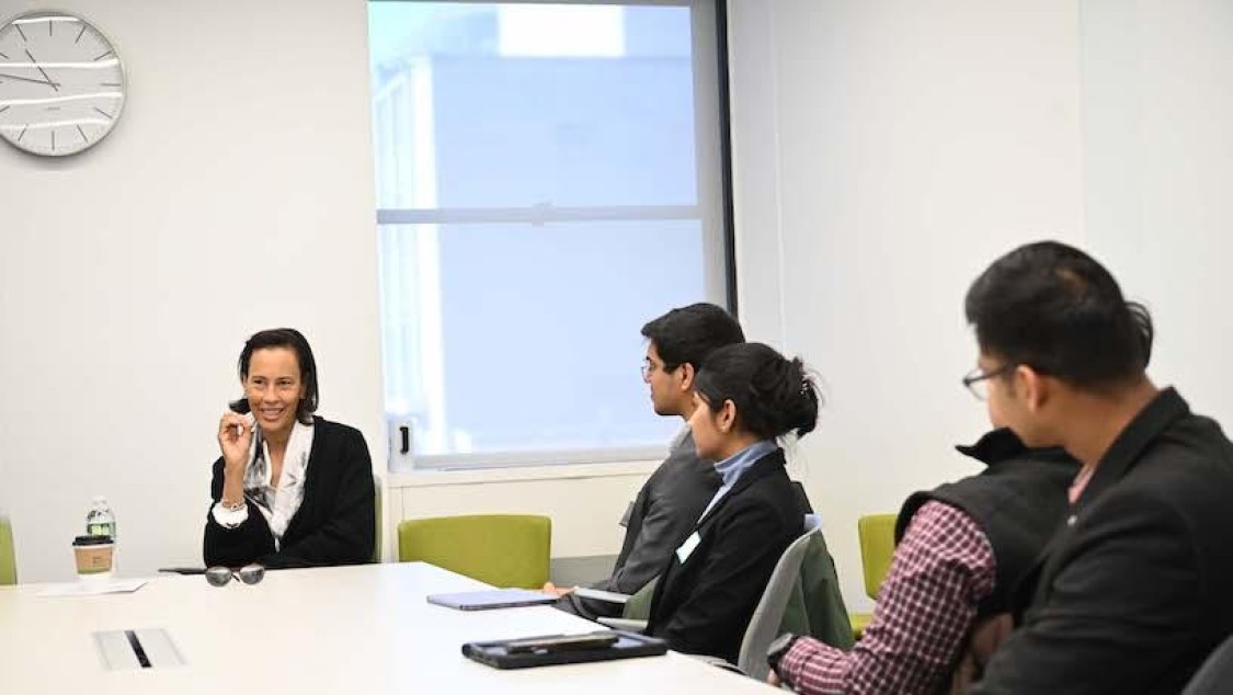 Anne Gates speaks to Columbia Engineering students