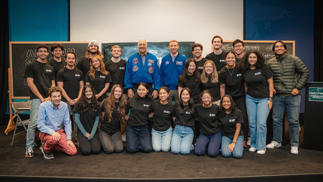 Group photo for students in Columbia Space Initiative