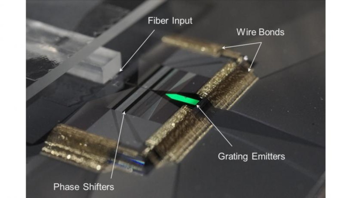 Packaged large-scale optical phased array for solid-state LiDAR.