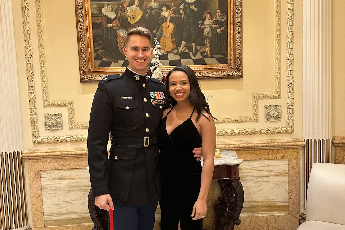 Kegan Vosteen and his Fiancée at a Marine Corps Ball