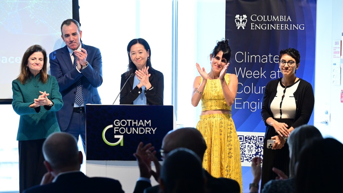 The Gotham Foundry team celebrates their official launch during Climate Week NYC.