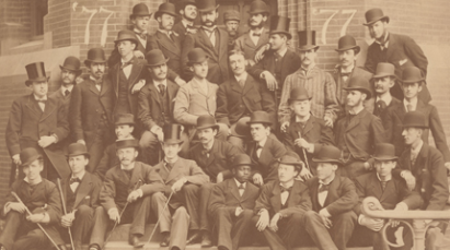 A group of students
