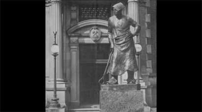 A statue in fron of the school of mines