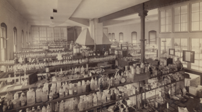 A lab filled with chemicals