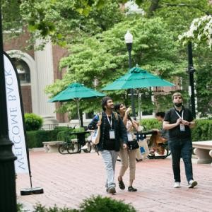 Students Touring Campus