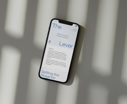 The Lever mock up on phone